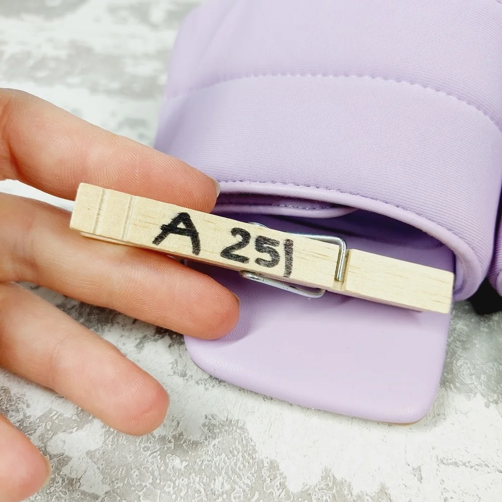 New OPEN EDIT Cava Slide Sandal In Purple Spray A251 - Picture 11 of 11